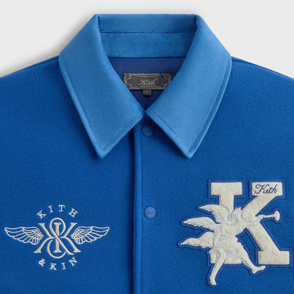 Wool & Microsuede Varsity Jacket