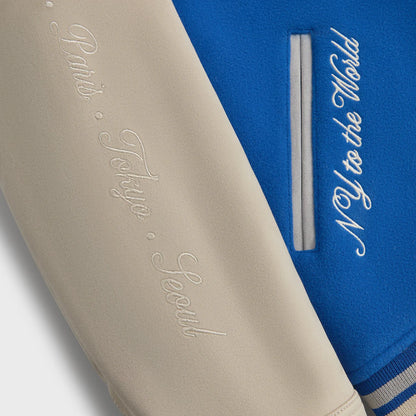 Wool & Microsuede Varsity Jacket