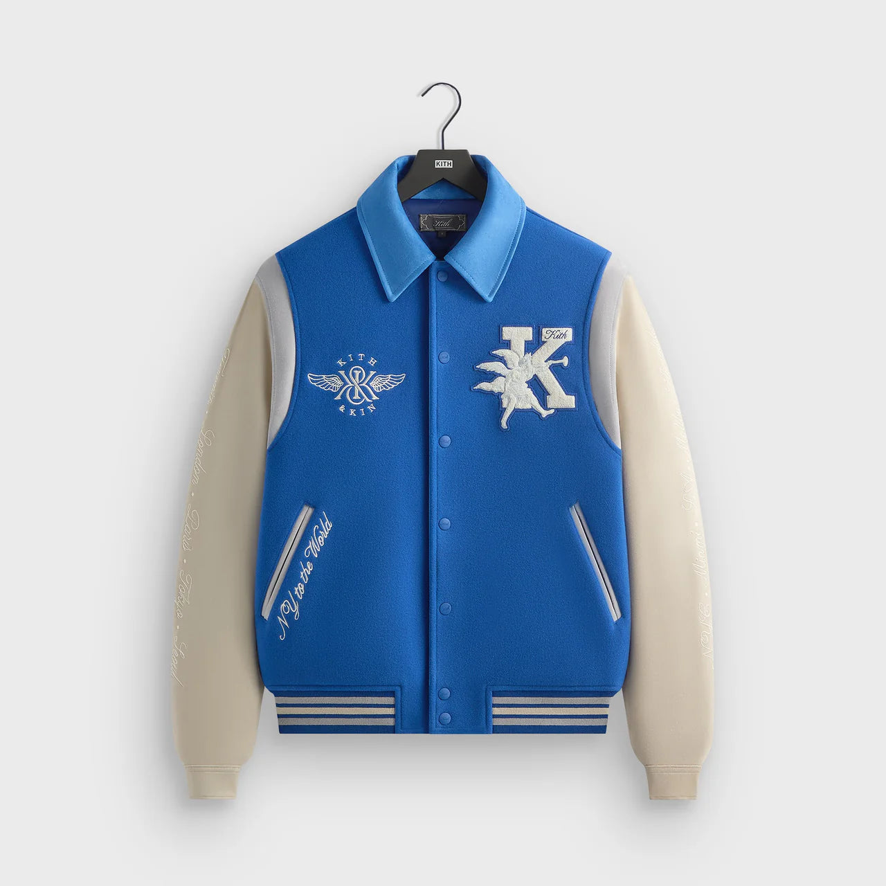 Wool & Microsuede Varsity Jacket